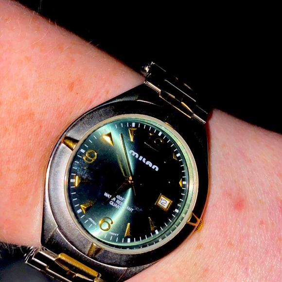 Men’s Milan Watch with Green Face - Picture 3 of 3